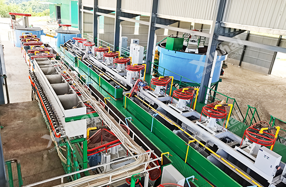 Flotation equipment for barite processing